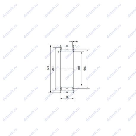 Подшипник RC4830 чертеж