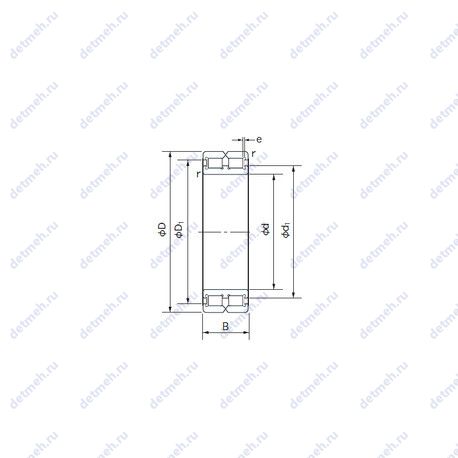 Подшипник RC4840 чертеж