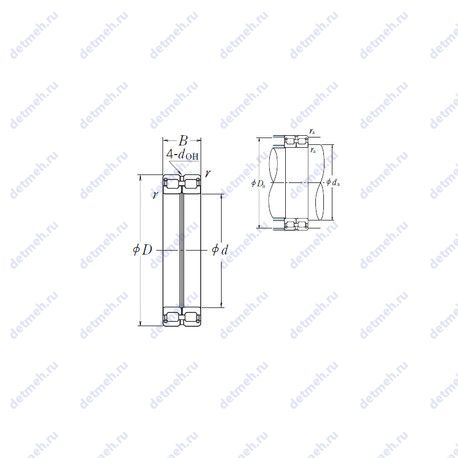 Подшипник RS-4830E4 чертеж
