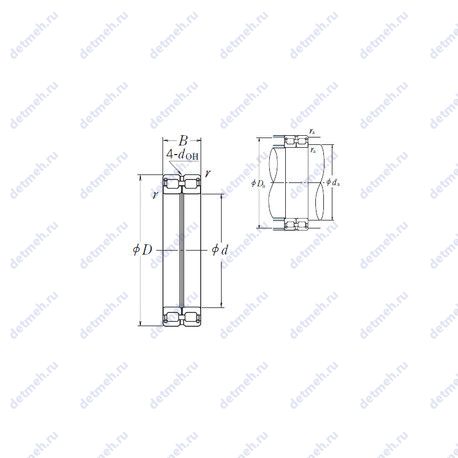 Подшипник RS-4840E4 чертеж