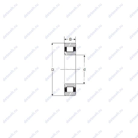 Подшипник RXLS 4.3/4 чертеж