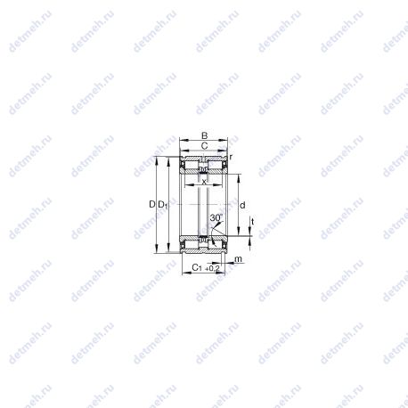 Подшипник SL04200-PP чертеж