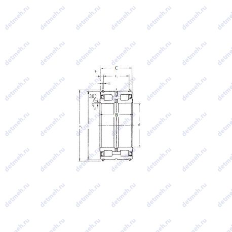 Подшипник SL04-5010NR чертеж