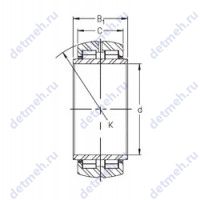 Чертеж подшипника SL06 038 E