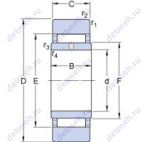 Чертеж подшипника STO 40 X