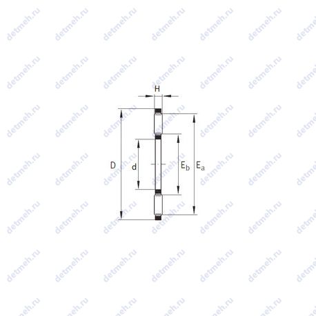 Подшипник AXK400X430X5 чертеж