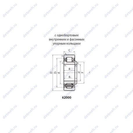 Подшипник 62330М чертеж