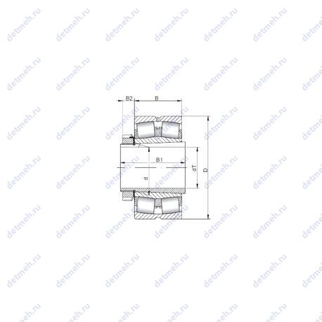 Подшипник 20211 KC+H211 чертеж