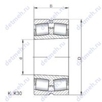 Чертеж подшипника 21306 KW33