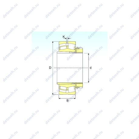 Подшипник 21307 EKW33+H307 чертеж