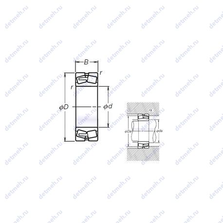 Подшипник 21308L11ACAM чертеж