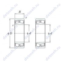 Чертеж подшипника 22205RHRK