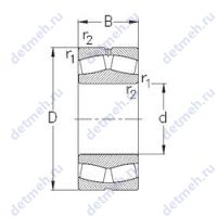Чертеж подшипника 22213-E-W33