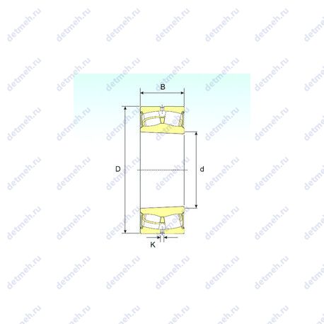 Подшипник 22218-2RSK чертеж