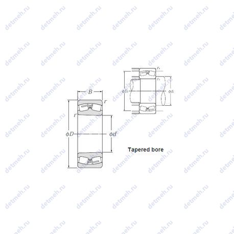 Подшипник 22220BK чертеж