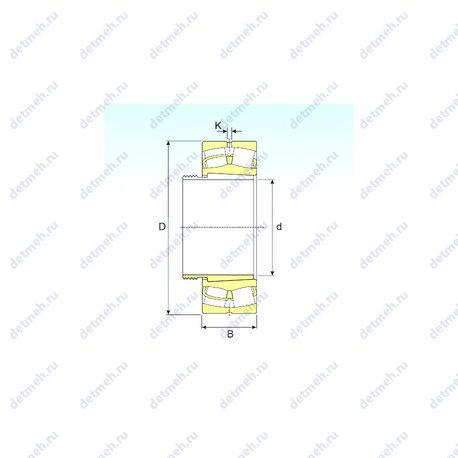 Подшипник 22222-E-K-W33+AHX3122 чертеж