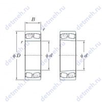 Чертеж подшипника 22232R