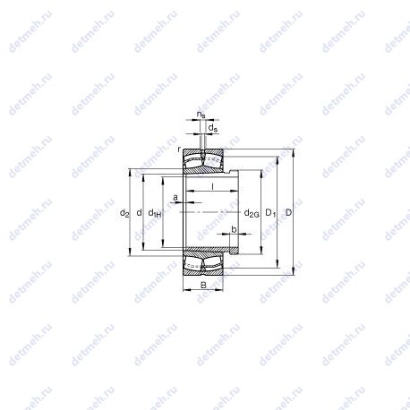 Подшипник 22236-E1-K + AH2236G чертеж