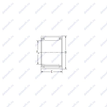 Подшипник BHTM1616A чертеж