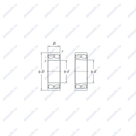 Подшипник 22240R чертеж