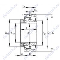 Чертеж подшипника 22248-E1-K + H3148X