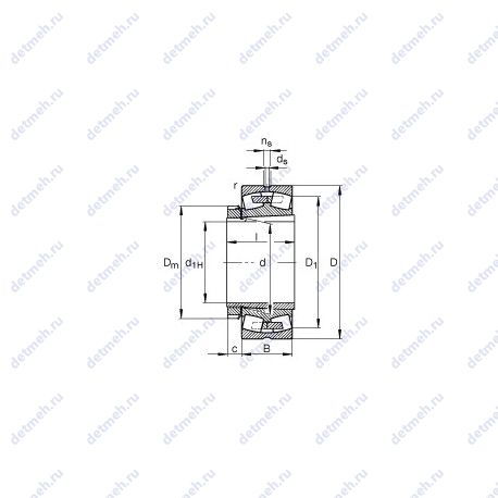 Подшипник 22252-B-K-MB + H3152X чертеж