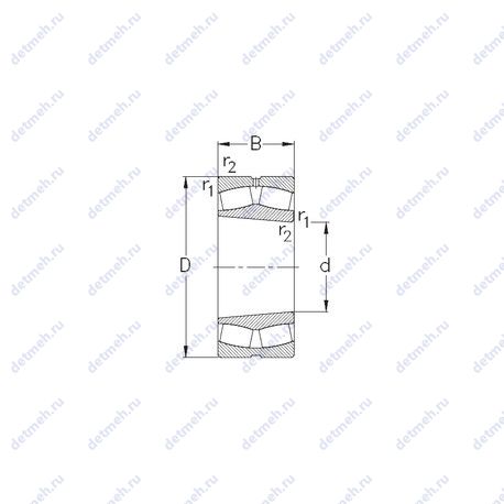 Подшипник 22252-K-MB-W33 чертеж