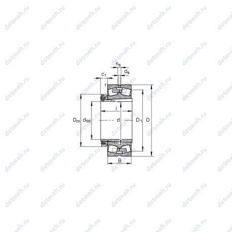 Подшипник 22260-K-MB + H3160 чертеж