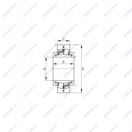 Подшипник 222SM125-TVPA чертеж