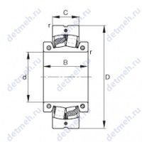 Чертеж подшипника 222SM170-TVPA