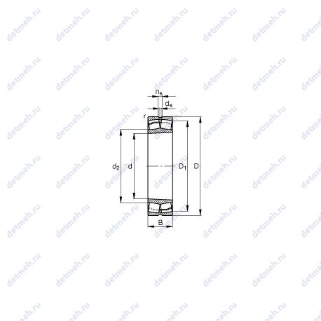 Подшипник 22308-E1-K-T41A чертеж