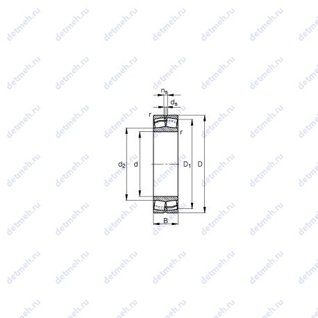 Подшипник 22308-E1-T41A чертеж