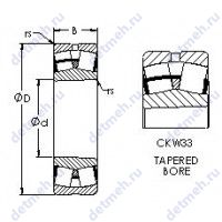 Чертеж подшипника 22310CYKW33