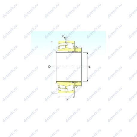 Подшипник 22311-E-K-W33+H2311 чертеж