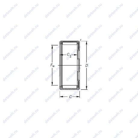 Подшипник BK 1514 RS чертеж
