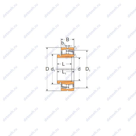 Подшипник 22311 KW33+AH2311X чертеж