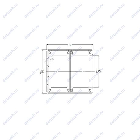 Подшипник BK1622ZWD чертеж