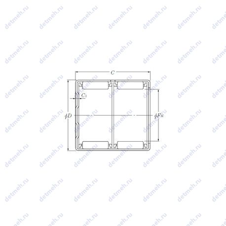 Подшипник BK2030ZWD чертеж