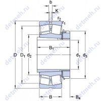 Чертеж подшипника 22318 EK + H 2318