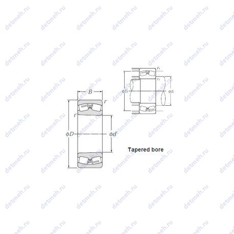 Подшипник 22320BK чертеж