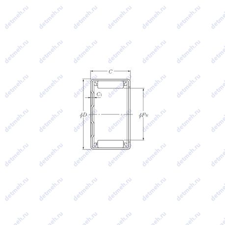 Подшипник BK4016 чертеж