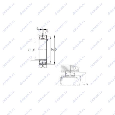 Подшипник 22332-A-MA-T41A чертеж