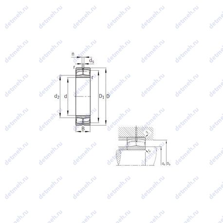 Подшипник 22334-A-MA-T41A чертеж
