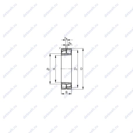 Подшипник 22334-E1-K-JPA-T41A чертеж