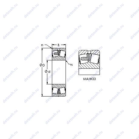 Подшипник 22334MAC4F80W33 чертеж