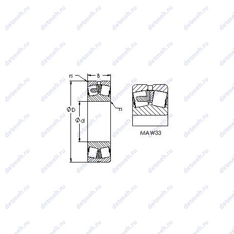 Подшипник 22336MAC4F80W33 чертеж