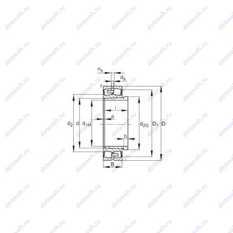 Подшипник 22348-E1A-K-MB1 + AH2348 чертеж