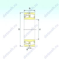 Чертеж подшипника 22348 VA