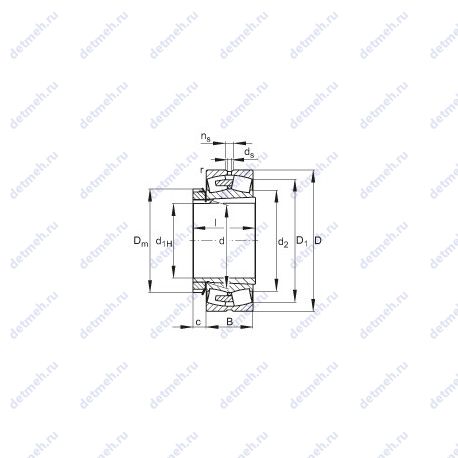 Подшипник 22352-E1A-K-MB1 + H2352X чертеж