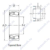 Чертеж подшипника 23020CDKE4